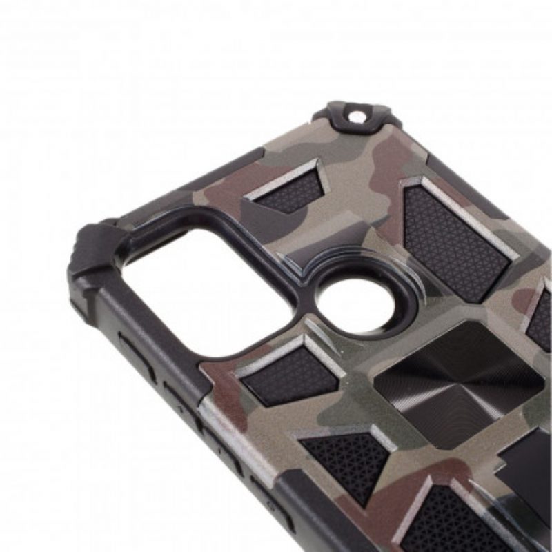 Hoesje voor Moto G30 / G10 Camouflage Verwijderbare Ondersteuning