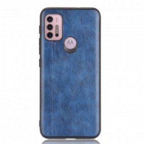 Hoesje voor Moto G30 / G10 Couture-leereffect