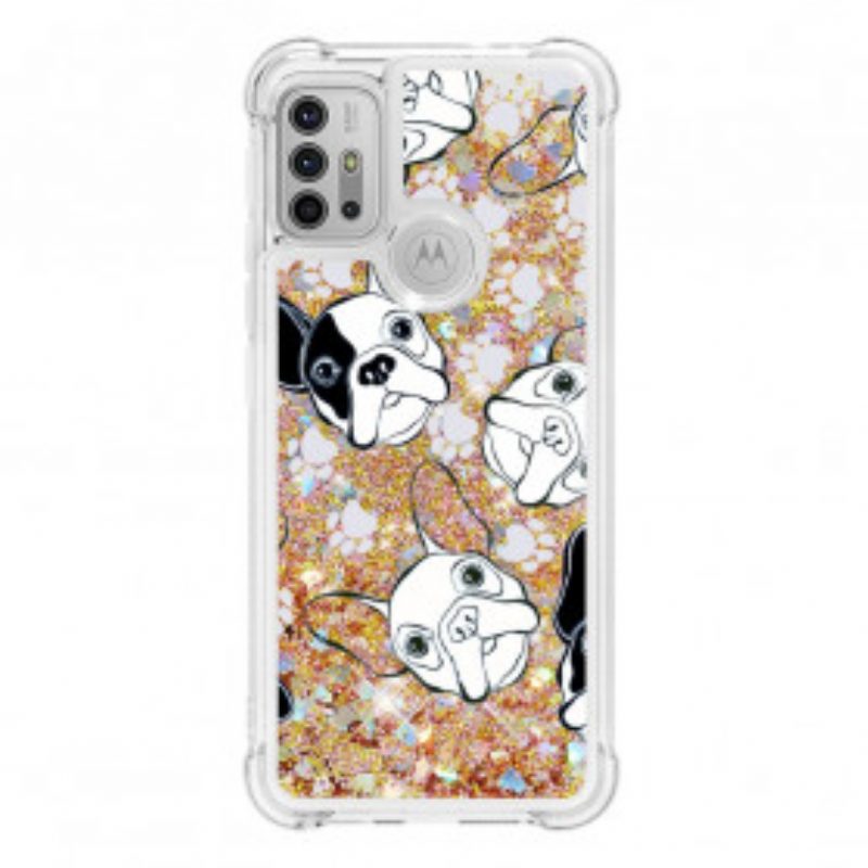 Hoesje voor Moto G30 / G10 Mr Dog Pailletten