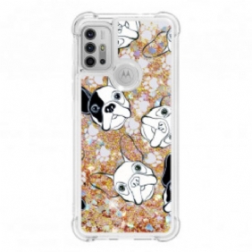 Hoesje voor Moto G30 / G10 Mr Dog Pailletten