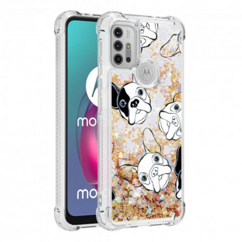 Hoesje voor Moto G30 / G10 Mr Dog Pailletten