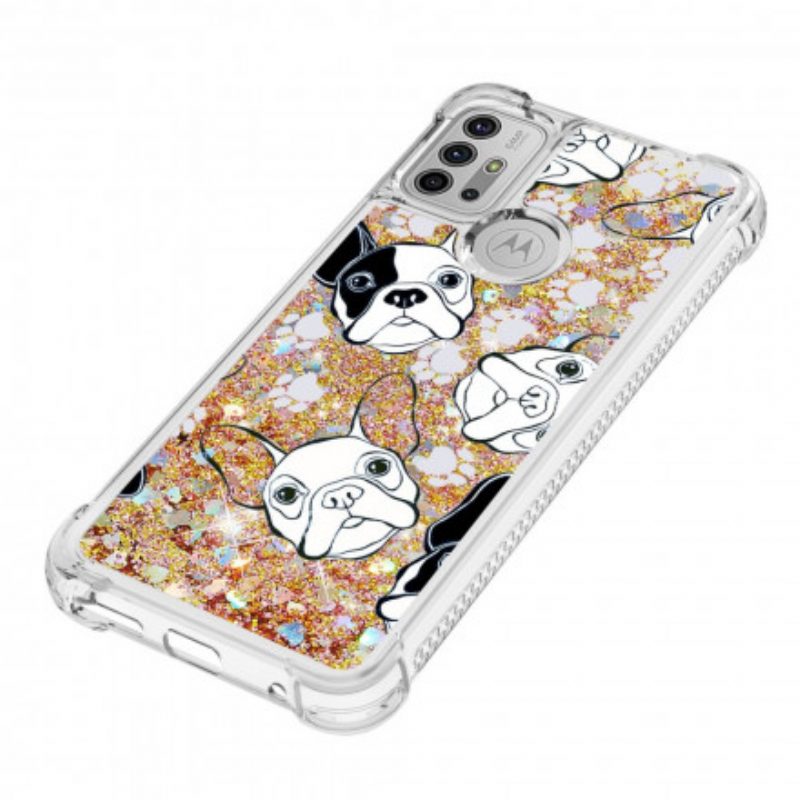 Hoesje voor Moto G30 / G10 Mr Dog Pailletten