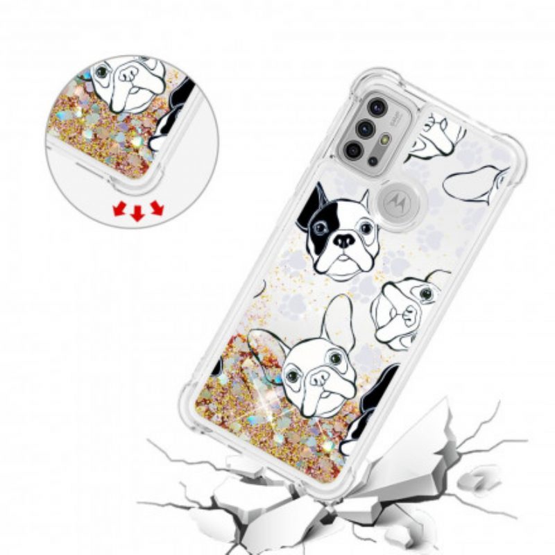 Hoesje voor Moto G30 / G10 Mr Dog Pailletten