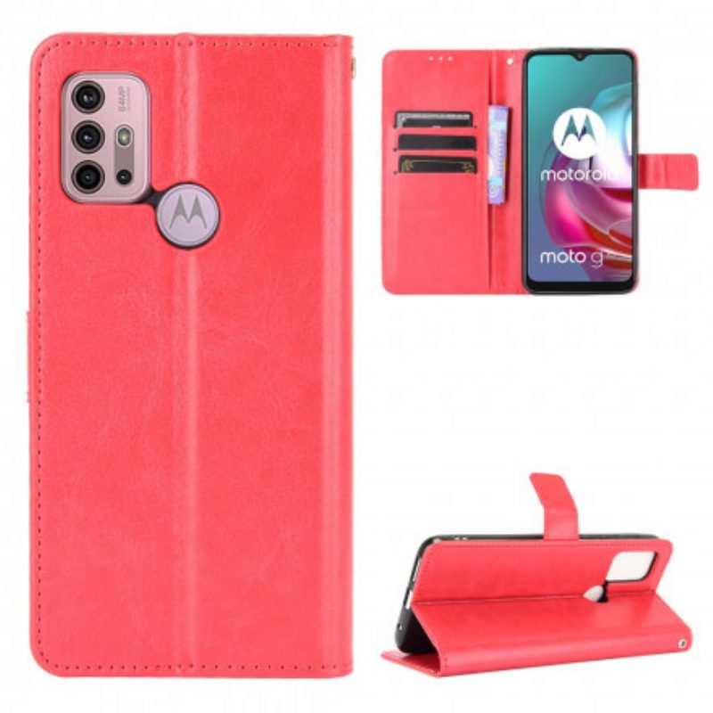 Leren Hoesje voor Moto G30 / G10 Flitsend Kunstleer