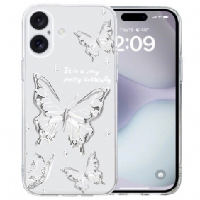 Case Hoesje iPhone 16 Telefoonhoesje Transparante Randvlinders