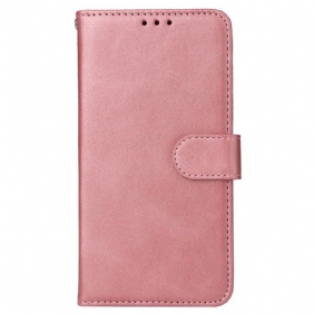 Flip Case Leren iPhone 16 Effen Leerstijl Met Riem