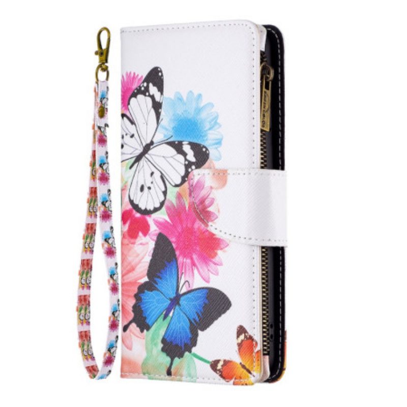 Folio-hoesje iPhone 16 Portemonnee Met Twee Vlinders