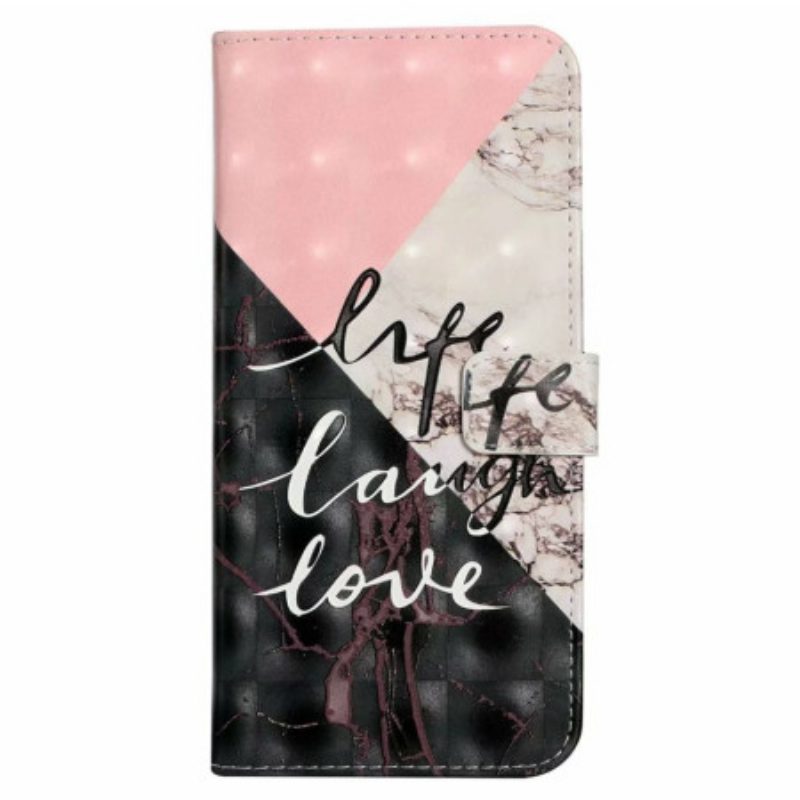 Folio-hoesje iPhone 16 Telefoonhoesje Leven Lach Liefde