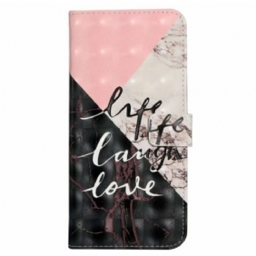 Folio-hoesje iPhone 16 Telefoonhoesje Leven Lach Liefde