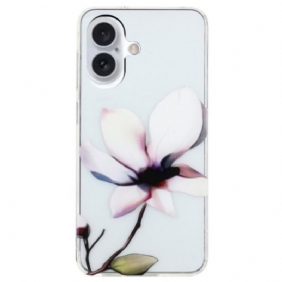 Hoesje iPhone 16 Witte Bloem