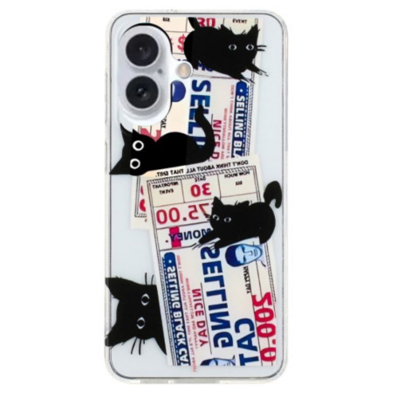 Hoesje iPhone 16 Zwarte Katten