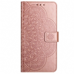 Leren Hoesje Voor iPhone 16 Mandala-riempatroon