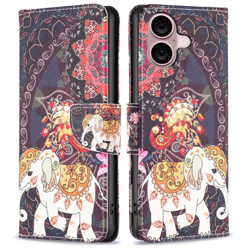 Leren Hoesje Voor iPhone 16 Stamolifant