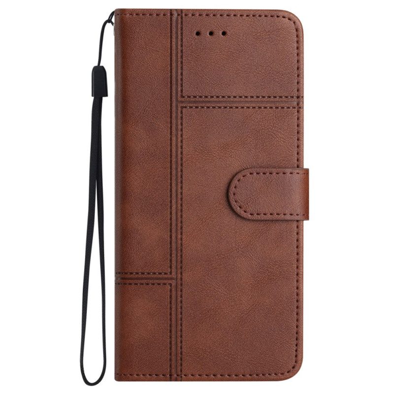 Leren Hoesje Voor iPhone 16 Zakelijke Stijl