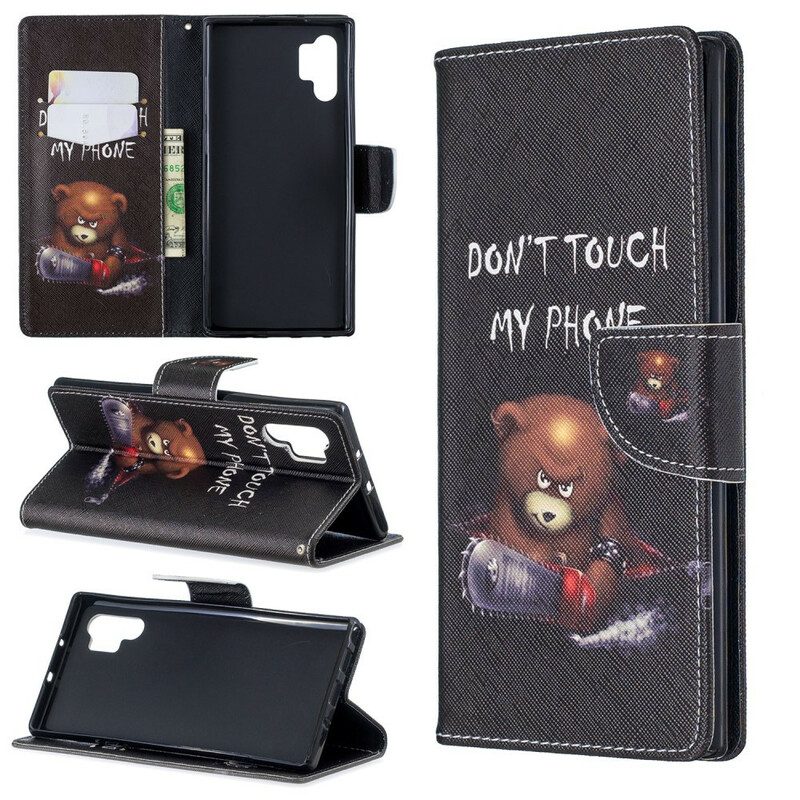 Folio-hoesje voor Samsung Galaxy Note 10 Plus Gevaarlijke Beer