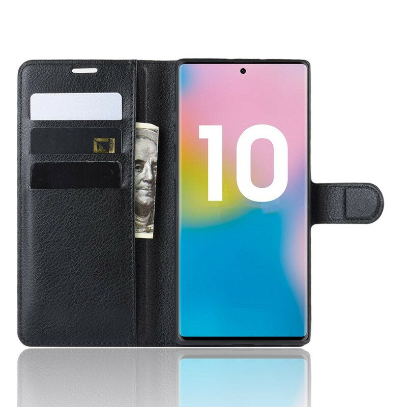 Folio-hoesje voor Samsung Galaxy Note 10 Plus Klassieke Kleuren