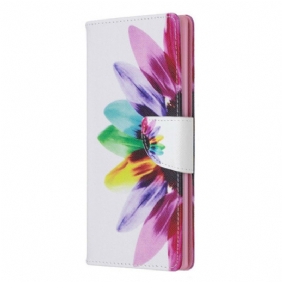 Folio-hoesje voor Samsung Galaxy Note 10 Plus Waterverf Bloem