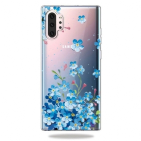 Hoesje voor Samsung Galaxy Note 10 Plus Blauwe Bloemen