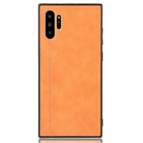 Hoesje voor Samsung Galaxy Note 10 Plus Stijl Lederen Stiksels