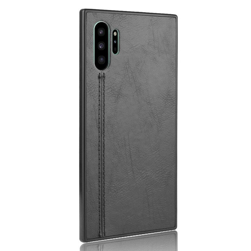 Hoesje voor Samsung Galaxy Note 10 Plus Stijl Lederen Stiksels