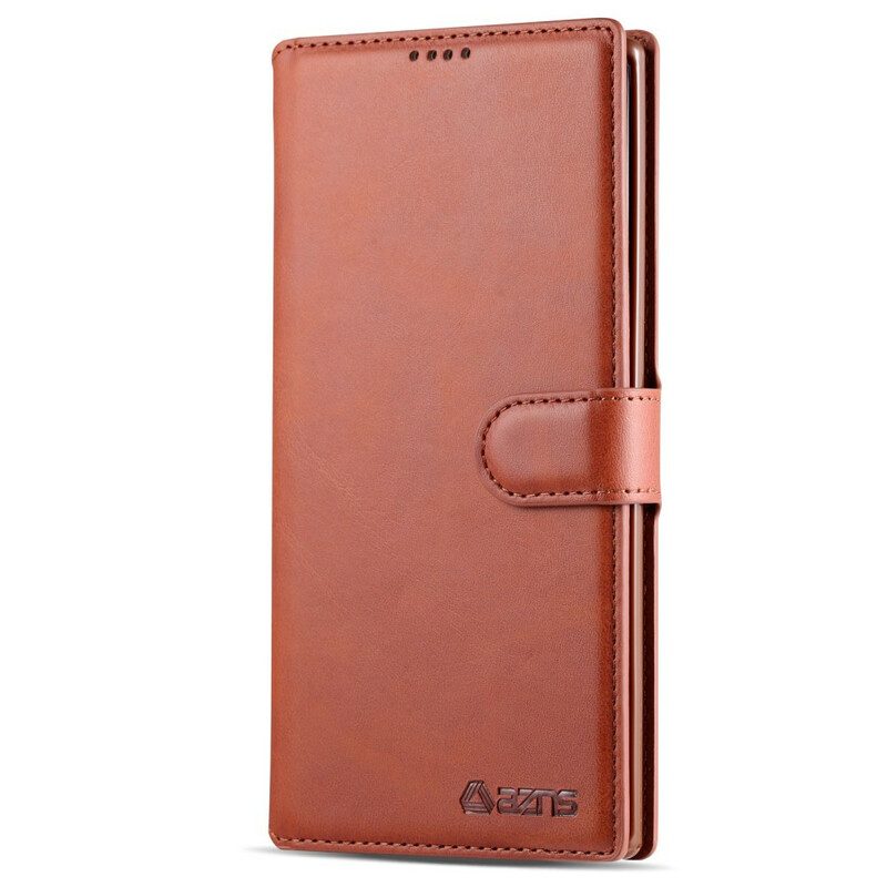 Leren Hoesje voor Samsung Galaxy Note 10 Plus Azns Retro