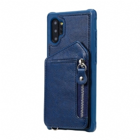 Telefoonhoesje voor Samsung Galaxy Note 10 Plus Portemonnee Leren Portefeuille Met Ritssluiting