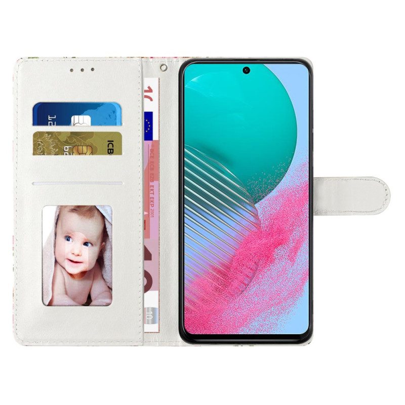 Bescherming Hoesje Samsung Galaxy A55 5g Bandjes Met Luipaardprint