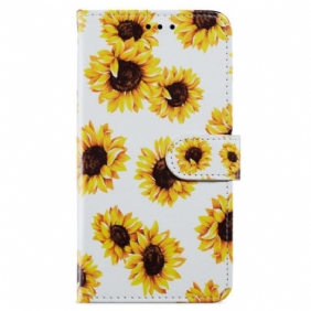 Bescherming Hoesje Samsung Galaxy A55 5g Riem Zonnebloemen