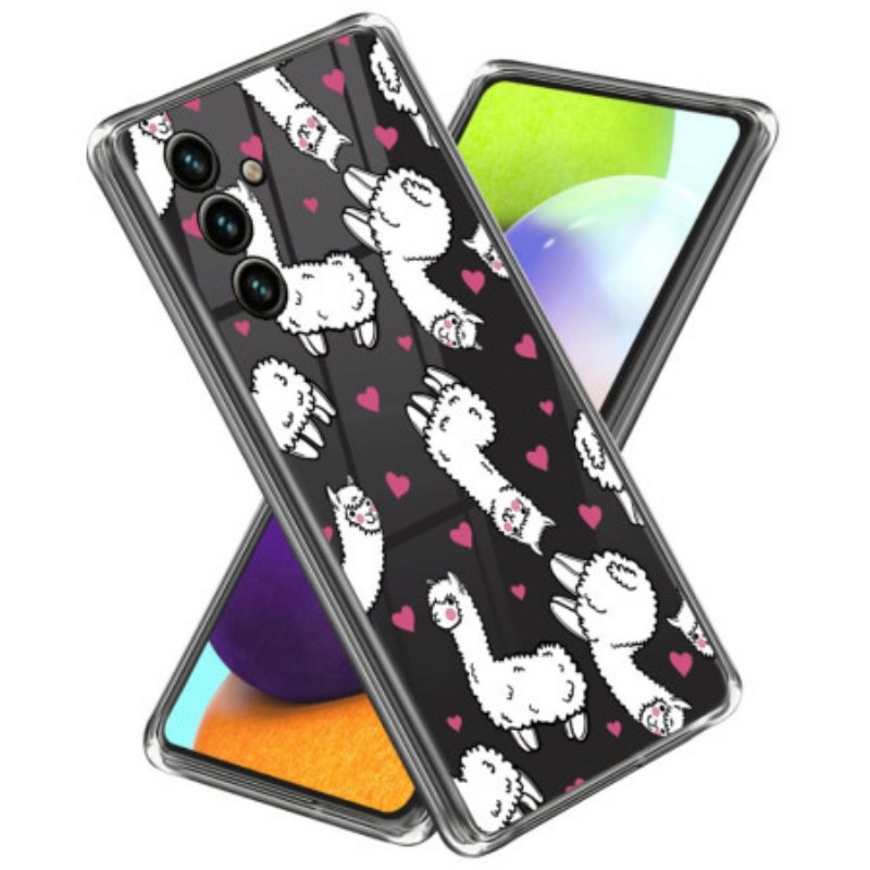 Case Hoesje Samsung Galaxy A55 5g Telefoonhoesje Lama's