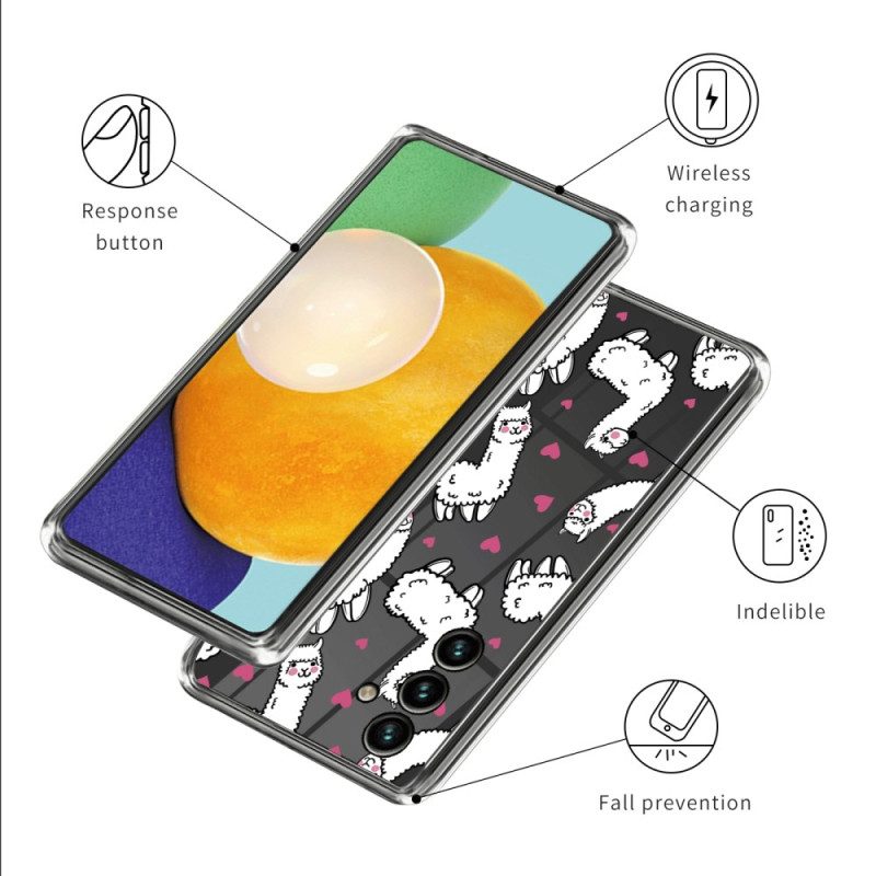 Case Hoesje Samsung Galaxy A55 5g Telefoonhoesje Lama's