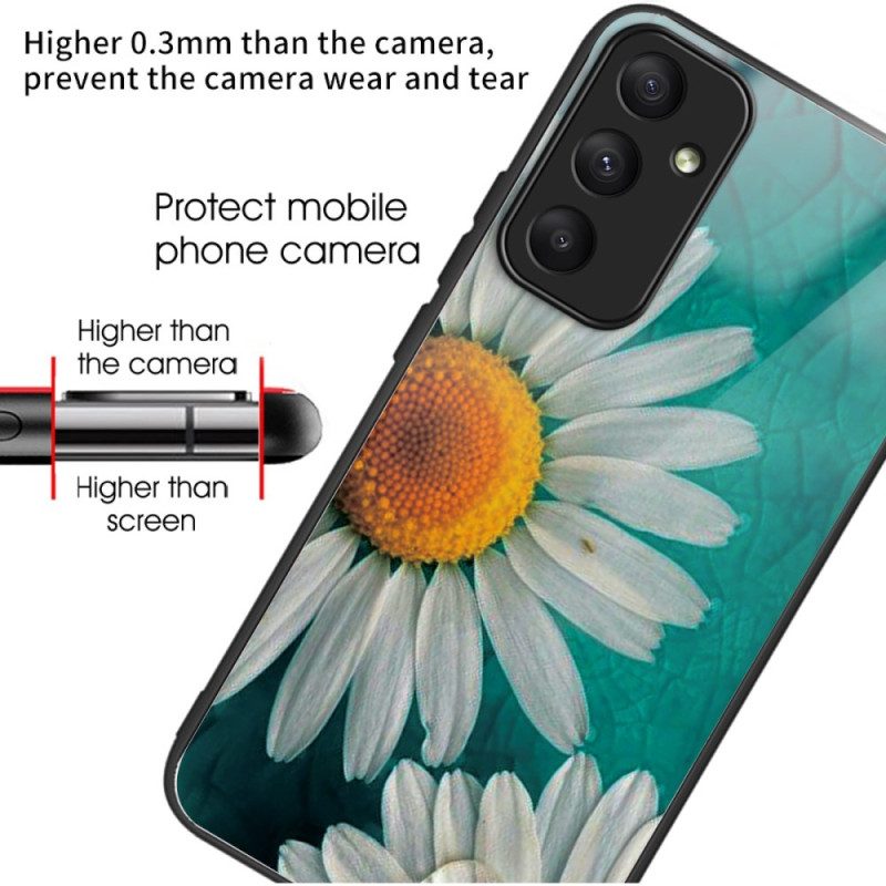 Cover Hoesje Samsung Galaxy A55 5g Telefoonhoesje Marguerite Gehard Glas