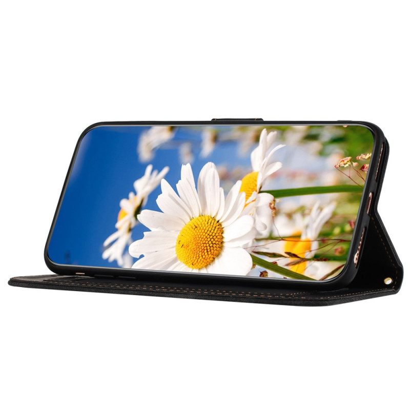 Flip Case Leren Samsung Galaxy A55 5g Bloemmotief Met Riempje