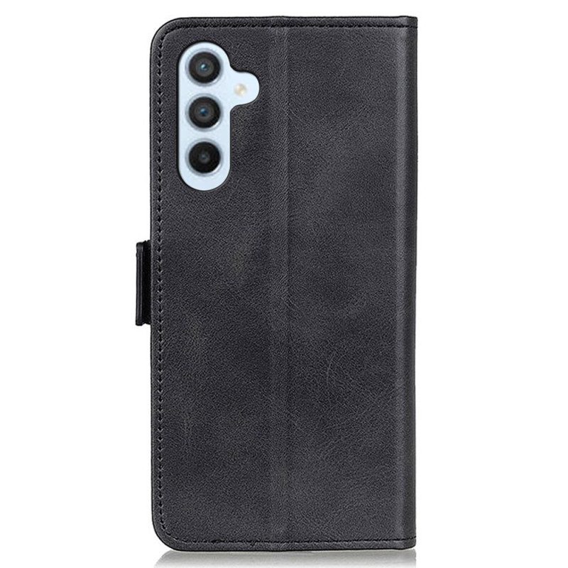 Flip Case Leren Samsung Galaxy A55 5g Dubbele Sluiting