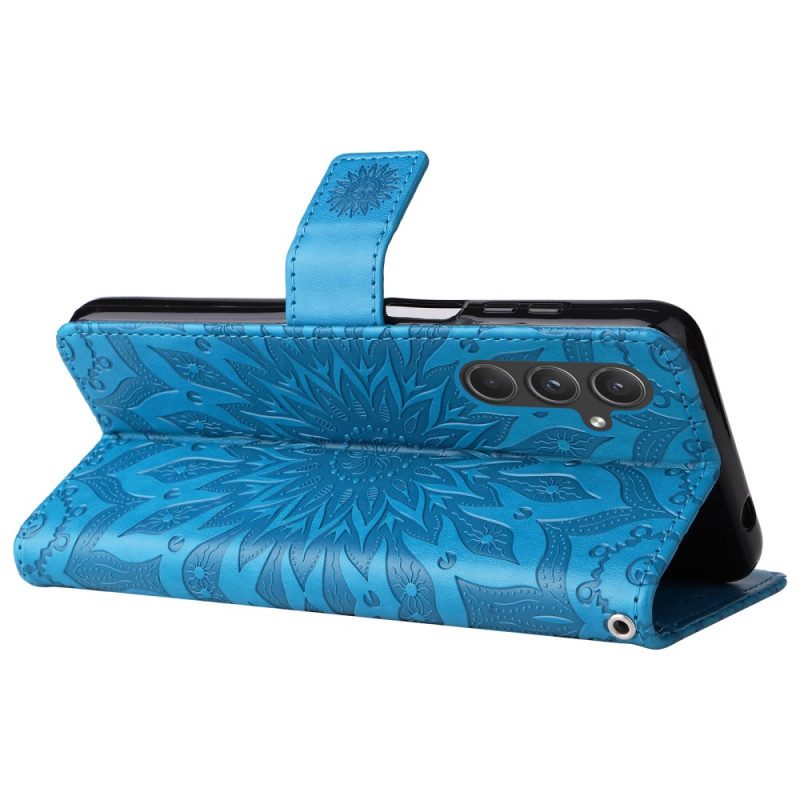 Flip Case Leren Samsung Galaxy A55 5g Fantastische Mandala Met Riem