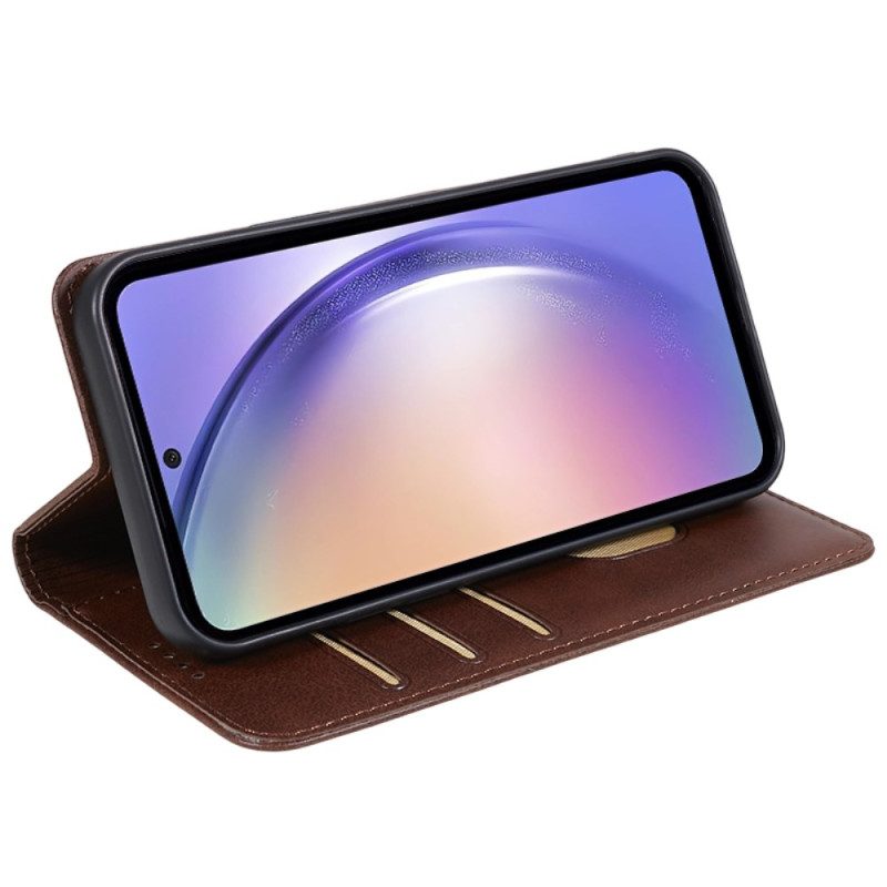 Folio-hoesje Samsung Galaxy A55 5g Getextureerd Leerstijl Bescherming Hoesje