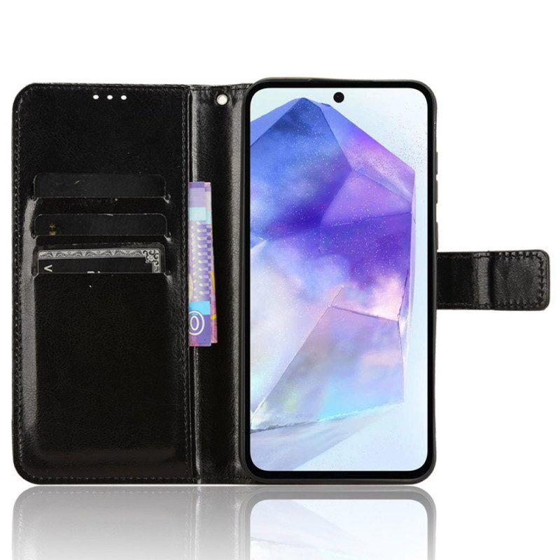 Folio-hoesje Samsung Galaxy A55 5g Kunstleer Met Riem