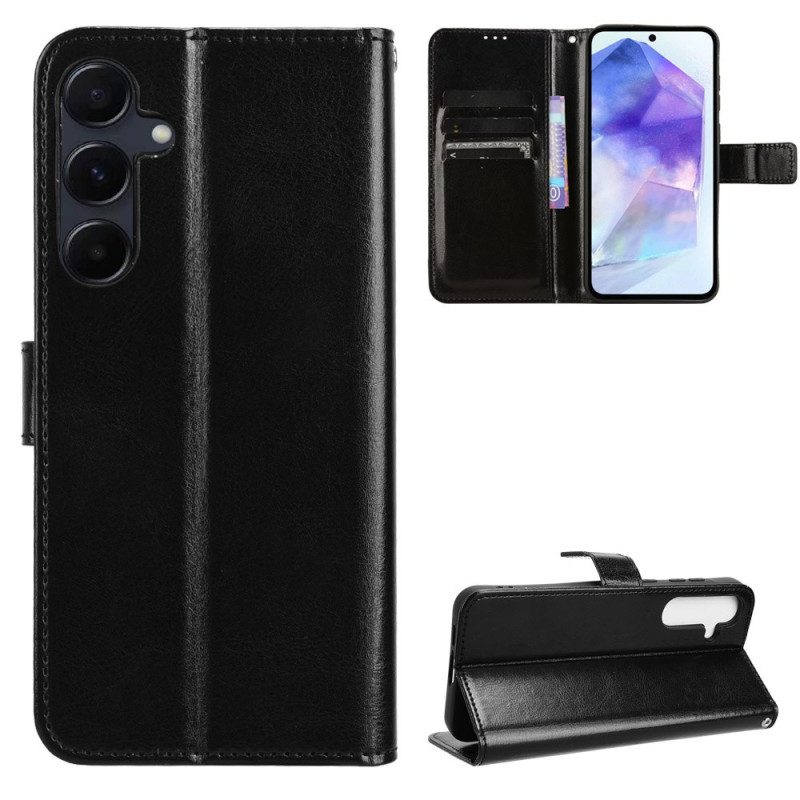 Folio-hoesje Samsung Galaxy A55 5g Kunstleer Met Riem