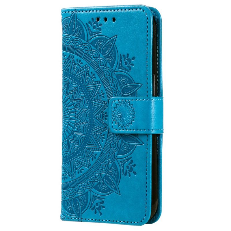 Folio-hoesje Samsung Galaxy A55 5g Mandala Zon Met Riem