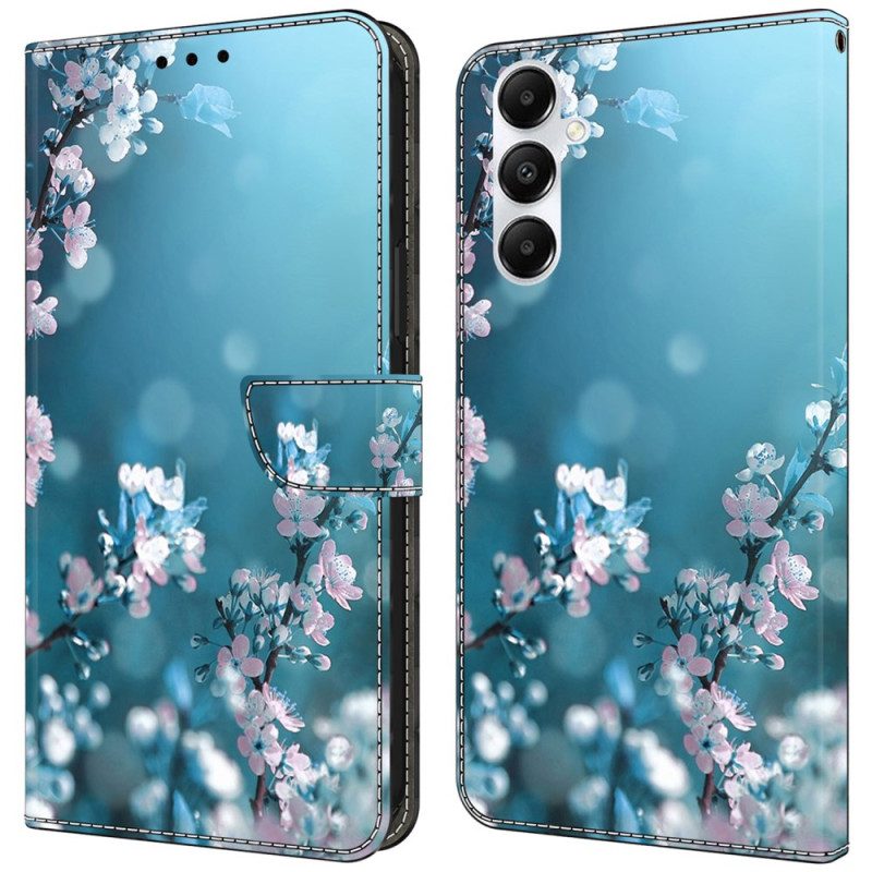 Folio-hoesje Samsung Galaxy A55 5g Pruimenbloesems