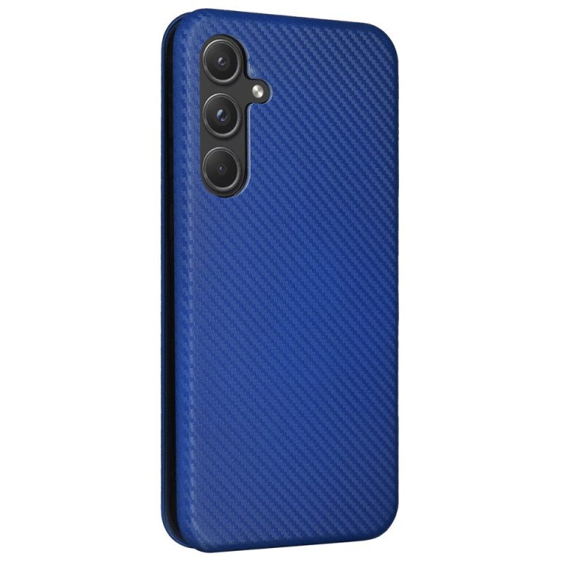 Folio-hoesje Samsung Galaxy A55 5g Telefoonhoesje Koolstofvezeltextuur