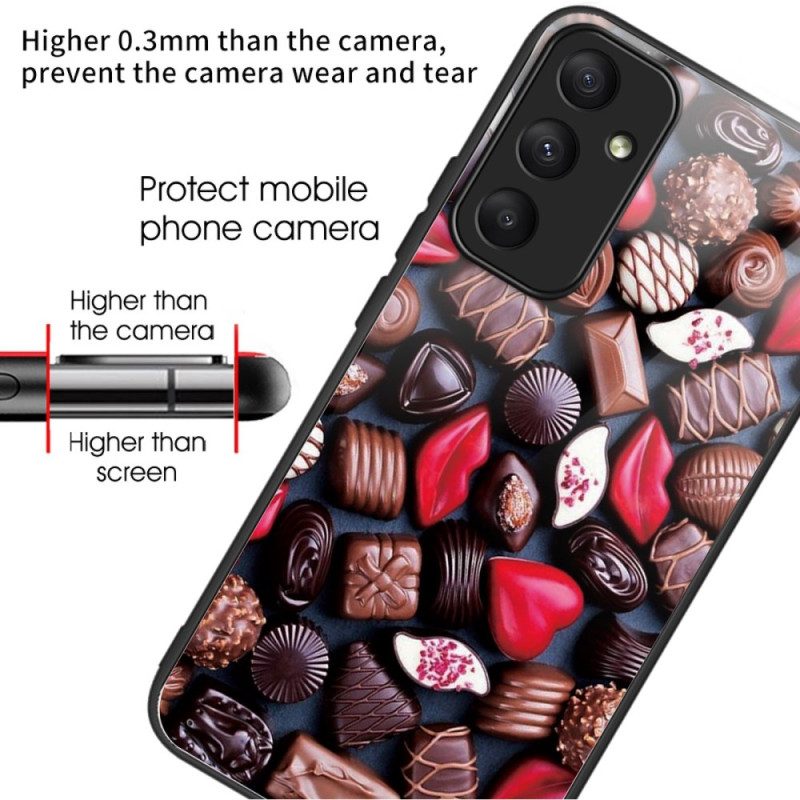 Hoesje Samsung Galaxy A55 5g Chocolade Van Gehard Glas