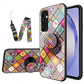 Hoesje Samsung Galaxy A55 5g Met Steun En Patchworkband