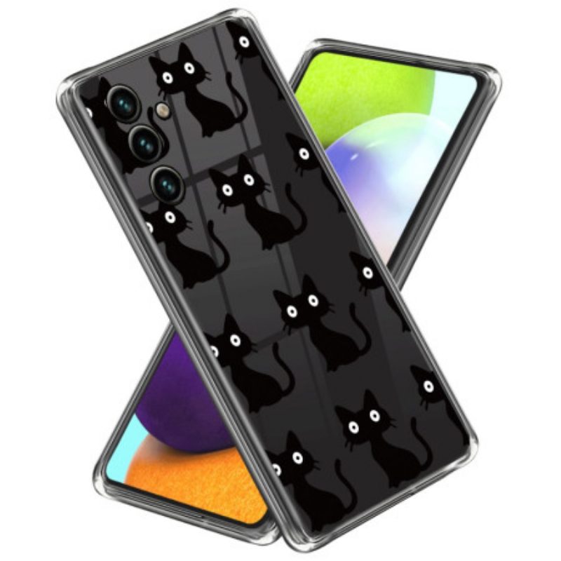 Hoesje Voor Samsung Galaxy A55 5g Zwarte Katten