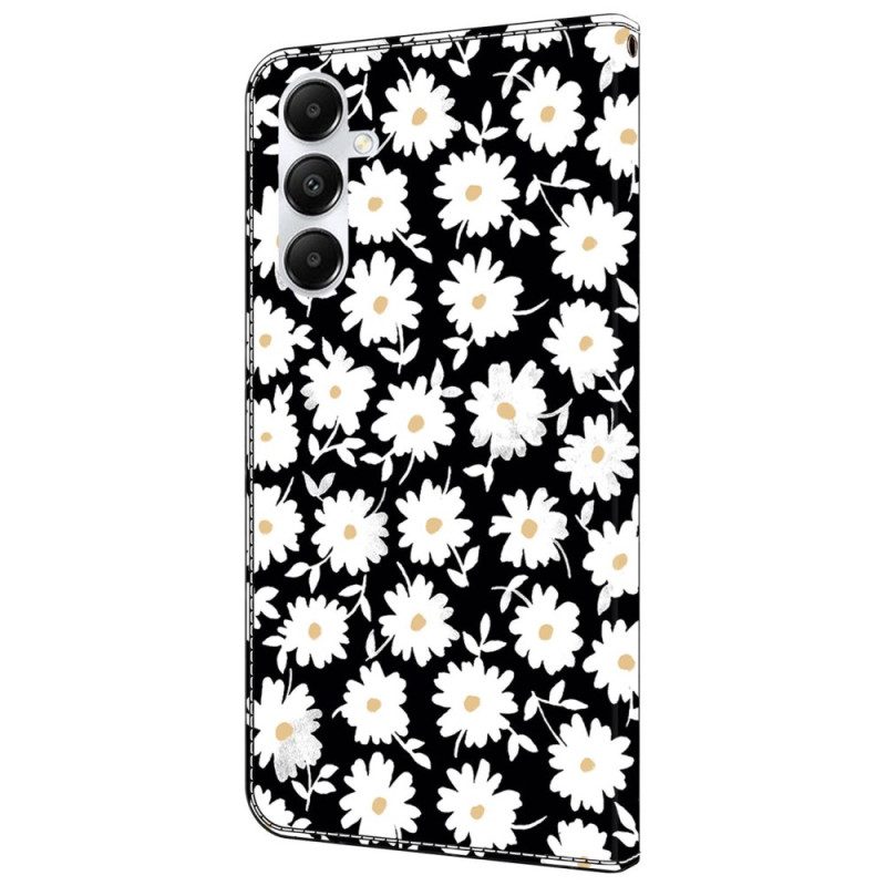 Leren Hoesje Samsung Galaxy A55 5g Bloemen