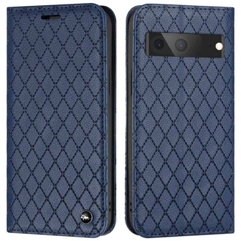 Bescherming Hoesje voor Google Pixel 7 Folio-hoesje Rfid-diamanten