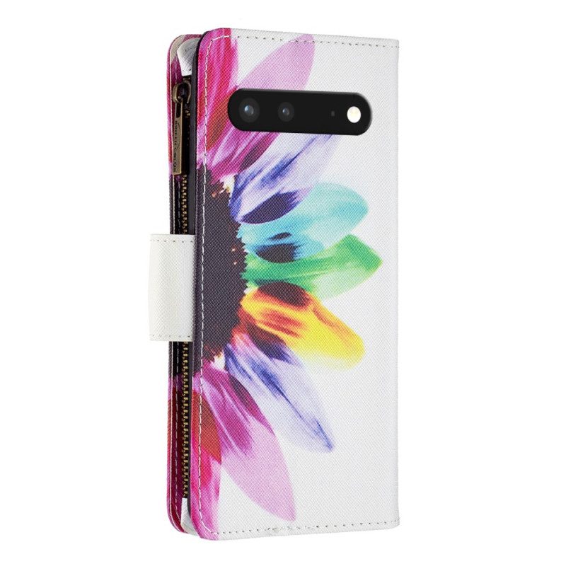 Folio-hoesje voor Google Pixel 7 Portemonnee Bloemen Portemonnee