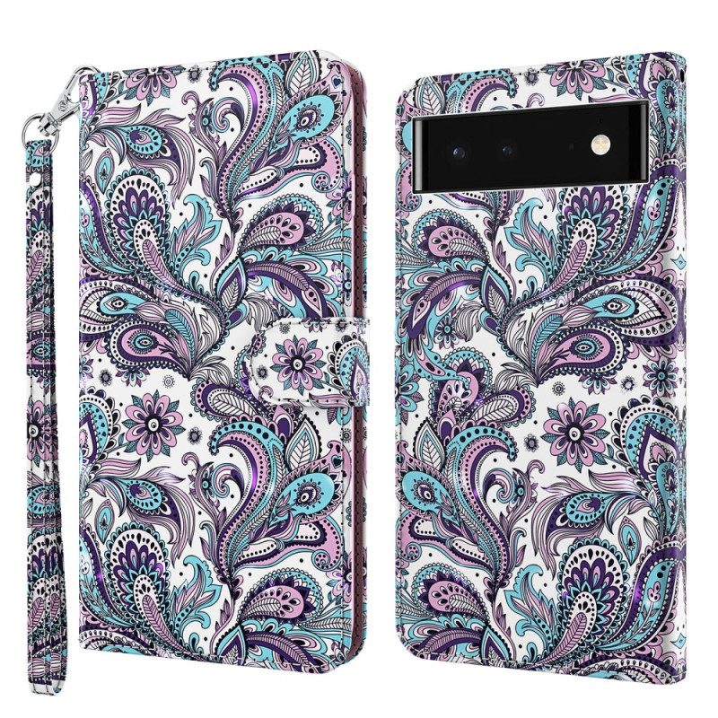 Leren Hoesje voor Google Pixel 7 Paisley