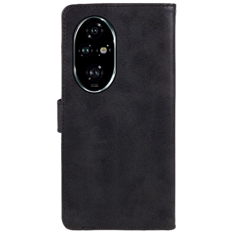 Folio-hoesje Honor 200 Pro Telefoonhoesje Ledereffect