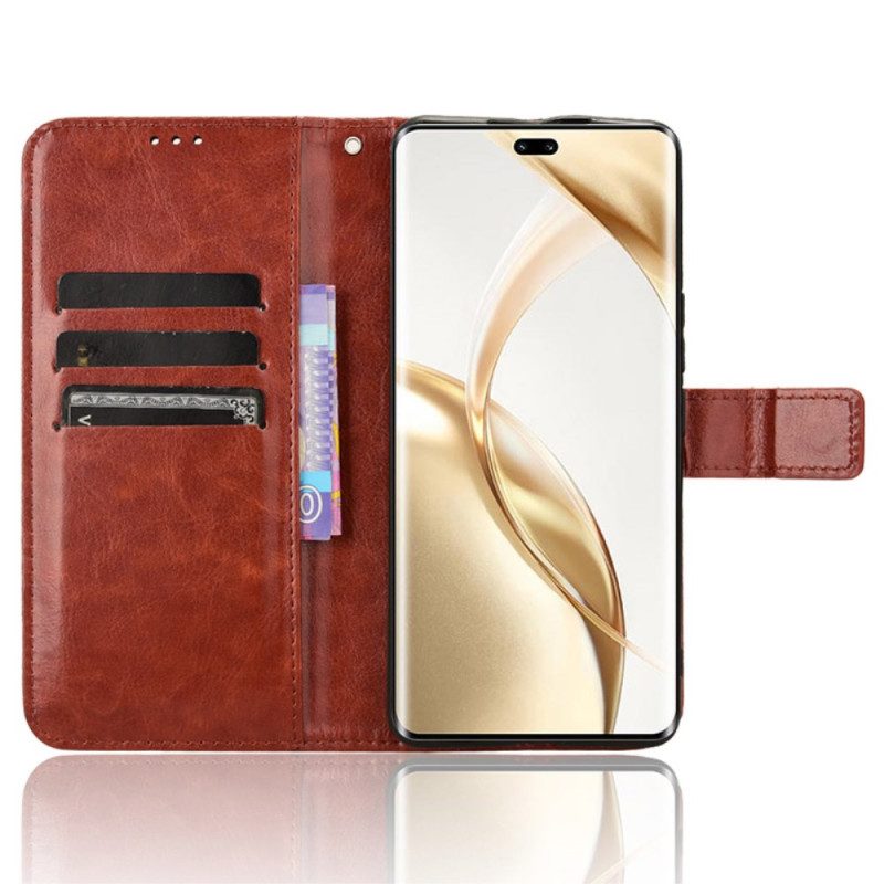 Leren Hoesje Voor Honor 200 Pro Flitsend Kunstleer Met Riempje