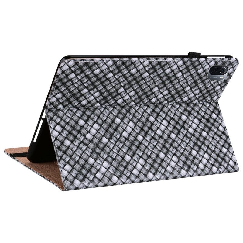 Cover voor Xiaomi Pad 5 Kunstleer Gekleurd Weefpatroon